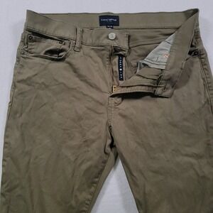 Lucky Brand 410 Athletic Straight Jeans Mens 34x30 Olive Stretch Chino Pants